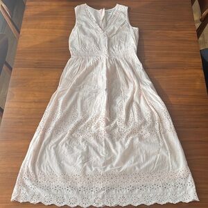 GAP Light Pink Eyelet Midi Dress